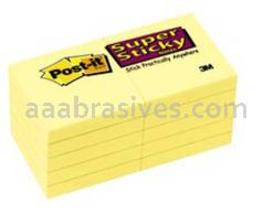 Post-it&trade; Super Sticky Notes 622-10SSCY 2 in x 2 in Canary Yellow 3M 7000052461