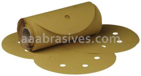 3M&trade; 7000118169 6” P320 Grit Stikit&trade; Gold Film Disc Roll Dust Free