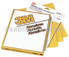 3M&trade; 7000118283 9 x 11 P220 Grade Gold Abrasive Sheet