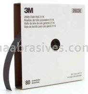3M&trade; 7000118331 1-1/2 x 50 yds 80 Grit J-weight 211K Utility Cloth Roll