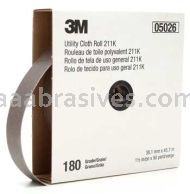 3M&trade; 7000118341 1-1/2 x 50 yds 180 Grit J-weight 211K Utility Cloth Roll