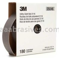 3M&trade; 7000118342 2 x 50 yds 180 Grit J-weight 211K Utility Cloth Roll