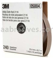 3M&trade; 7000118346 1 x 50 yds 240 Grit J-weight 211K Utility Cloth Roll