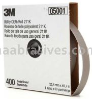 3M&trade; 7000118353 1 x 50 yds 400 Grit J-weight 211K Utility Cloth Roll