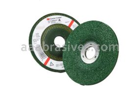 3M&trade; 7000118599 Green Corps&trade; 4-1/2 x 1/4 x 7/8 T27 Depressed Center Grinding Wheel