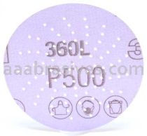 3M&trade; 7000118632 3” P500 Grit 360L Hookit&trade; Clean Sanding Disc