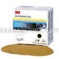3M&trade; 7000118761 3" P120 Grit 216U Hookit&trade; Gold Sanding Disc 00919