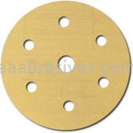 3M&trade; 7000119696 6" P280 Grit 216U Hookit&trade; Gold Dust Free Sanding Disc 01076