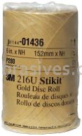 3M&trade; 7000119703 6” P280 Grit Stikit&trade; Gold Disc Roll