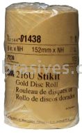 3M&trade; 7000119707 6” P220 Grit Stikit&trade; Gold Disc Roll