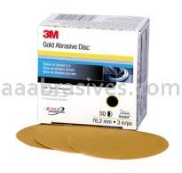 3M&trade; 7000119711 3" P240 Grit 216U Hookit&trade; Gold Sanding Disc 00915