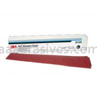 3M&trade; 7000119796 2-3/4 x 16 1/2 P80 1181 Hookit&trade; Red Abrasive Sheet