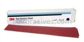 3M&trade; 7000119797 2-3/4 x 16 1/2 1182 Hookit&trade; Red Abrasive Sheet