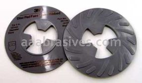 3M&trade; 7000120516 5” Medium Gray Disc Pad Ribbed 81734