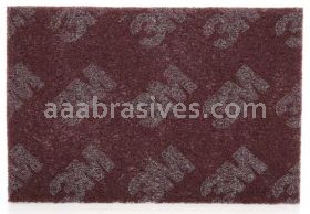 3M&trade; 7000120942 6 x 9 Maroon Scotch-Brite&trade; 8447 Production Hand Pad