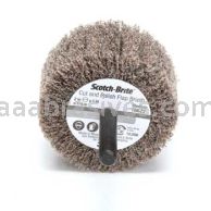 3M&trade; 7000121151 2 x 1 x 1/4 A/O Medium Scotch-Brite&trade; Cut and Polish Flap Brush