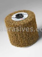 3M&trade; 7000121170 4-1/2 x 4 x 5/8-11 7 A/O Coarse Scotch-Brite&trade; Match and Finish High Strength Flap Brush