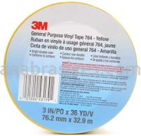 3M&trade; 7000123864 General Purpose Vinyl Tape 764 Yellow 3" x 36 yards