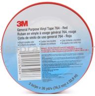 3M&trade; 7000123885 General Purpose Vinyl Tape 764 Red 3" x 36 yards
