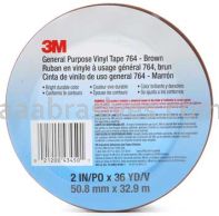 3M&trade; 7000123892 General Purpose Vinyl Tape 764 Brown 2" x 36 yards