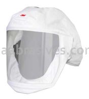 3M&trade; 7000127428 S-133L-5 Versaflo&trade; Headcover with Integrated Head Suspension White Medium/Large