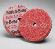 3M&trade; Scotch-Brite&trade; 7000144158 4 x 1/4 x 7/8 9C CRS+ Rapid Cut Unitized Wheel