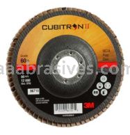 3M&trade; 7000148199 5 x 7/8 60+ Grit 967A T27 Cubitron&trade; II Flap Disc