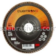 3M&trade; 7000148201 5 x 7/8 80+ Grit 967A T29 Cubitron&trade; II Flap Disc