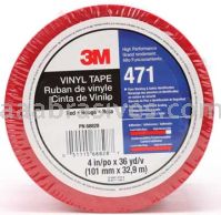 3M&trade; 7010292804 Vinyl Tape 471 Red 4" x 36 yards