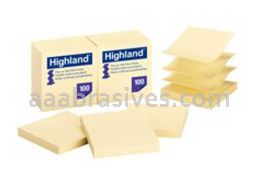 Highland&trade; Pop-up Self Stick Notes 6549-PuY 3 in x 3 in 3M 7010296603