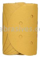 3M&trade; 7010298823 6” P80 Grit Stikit&trade; Gold Film Disc Roll Dust Free