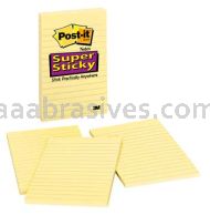 Post-it&trade; Super Sticky Notes 660-3SSCY 4 in x 6 in Canary Yellow 3M 7010301606