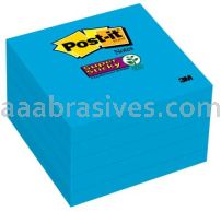 Post-it&trade; Super Sticky Notes 654-5SSBW 3 in x 3 in Mediterranean Blue 3M 7010301844