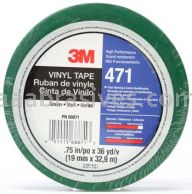 3M&trade; 7010302436 Vinyl Tape 471 Green 3/4" x 36 yards