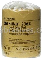 3M&trade; 7010309259 5” P80A Grit Stikit&trade; Gold Disc Roll