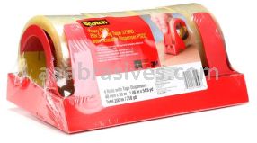 Scotch&trade; Box Sealing Tape with Dispenser PSD2 Clear 48 mm X 50 m 3M 7010312462