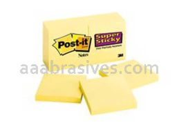 Post-it&trade; Super Sticky Notes 654-10SSCY 3 in x 3 in Canary Yellow 3M 7010314966