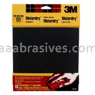 3M&trade; 7010315806 9 x 11 Assorted Grit 9088NA Wetordry&trade; Sandpaper