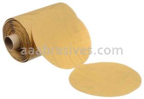 3M&trade; 7010325461 5" P320 Grit A-wt 216U Stikit&trade; Gold Paper Disc Roll