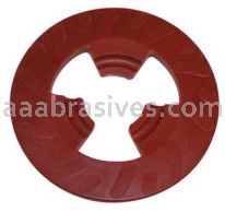 3M&trade; 7010326835 4” Extra Hard Red Disc Pad Ribbed 28656