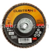 3M&trade; 7010327056 4 x 3/8-24 40+ Grit 967A T29 Cubitron&trade; II Flap Disc