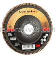 3M&trade; 7010327062 4-1/2 x 7/8 60+ Grit 967A T27 Giant Cubitron&trade; II Flap Disc