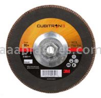 3M&trade; 7010327063 7 x 5/8-11 80+ Grit 967A T27 Giant Cubitron&trade; II Flap Disc