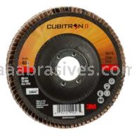 3M&trade; 7010327065 4-1/2 x 7/8 40+ Grit 967A T29 Giant Cubitron&trade; II Flap Disc