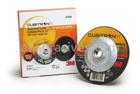 3M&trade; 7010327592 Cubitron&trade; II 4-1/2 x 1/4 x 5/8-11 87208 T27 Depressed Center Grinding Wheel