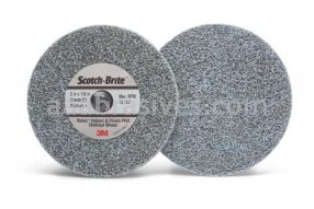 3M&trade; Scotch-Brite&trade; Roloc&trade; 7010329346 3 x 1/8 x NH 6C MED+ Deburr and Finish PRO Unitized Wheel