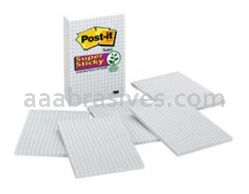 Post-it&trade; Super Sticky Notes 660-SSGRID 3.9 in x 5.8 in 3M 7010332623