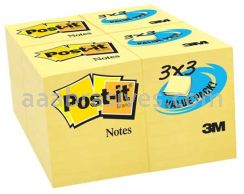 Post-it&trade; 654-36VAD90 3 in x 3 in Canary Yellow 3M 7010332633