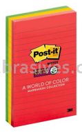Post-it&trade; Super Sticky Notes 660-3SSAN 4 in x 6 in Marrakesh Collection 3M 7010332775