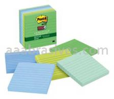 Post-it&trade; Super Sticky Recycled Notes 675-6SST 4 in x 4 in Bora Bora Collection 3M 7010332778